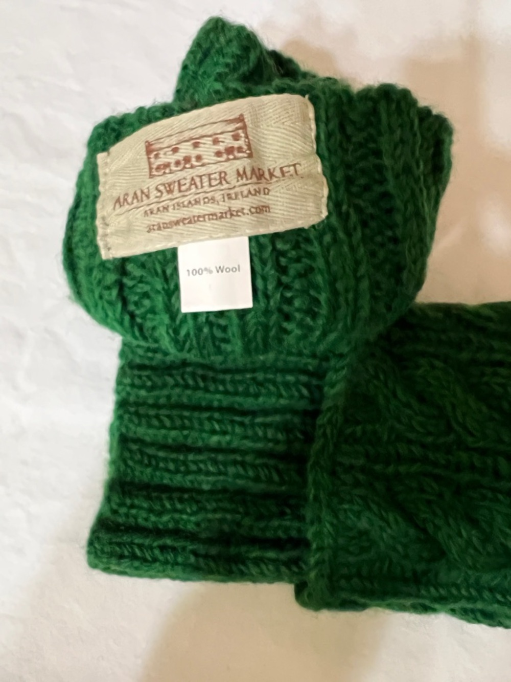 Knit Cable Boot Cuffs - Green - Picture 2 of 3